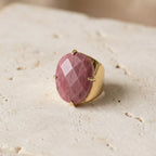 Bague en Rhodonite – Élégance Naturelle