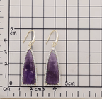 Boucles d’Oreilles Géométriques en Améthyste Naturelle