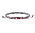 Bracelet Homme en Hématite – Perles Disques et Macramé Fait Main