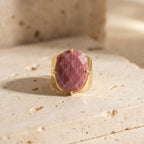 Bague en Rhodonite – Élégance Naturelle