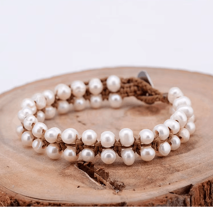 Bracelet Bohème en Perles d’Eau Douce – Fait Main