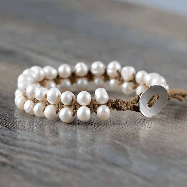 Bracelet Bohème en Perles d’Eau Douce – Fait Main