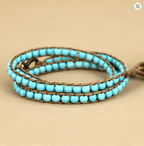 Bracelet Multicouche en Pierres Semi-Précieuses & Breloque Infini