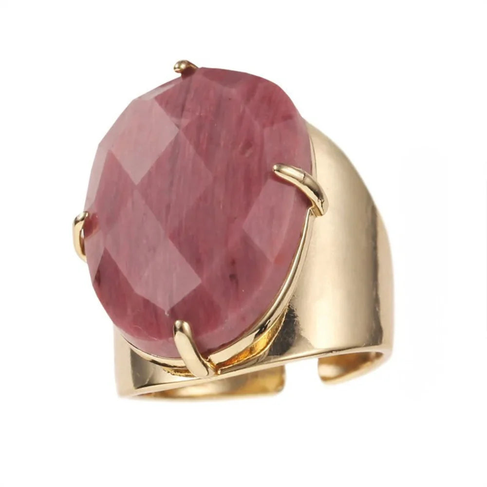 Bague en Rhodonite – Élégance Naturelle